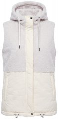 Ulla Popken 848729 Vest met capuchon Gebroken wit