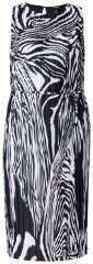 Ulla Popken 848948 Jurk met dierenprint Zwart