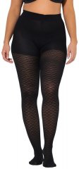 Ulla Popken 849050 Geruite panty Zwart