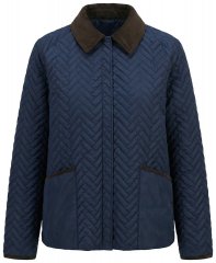 Ulla Popken 849111 Gewatteerd jack Donkerblauw