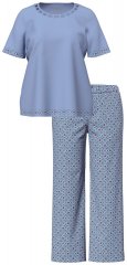 Ulla Popken 850045 Pyjama met korte mouwen Lichtblauw
