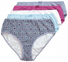 Ulla Popken 850077 Bedrukte slips 5-pack Lichtblauw