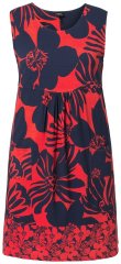 Ulla Popken 850175 Bedrukte jersey jurk Koraal