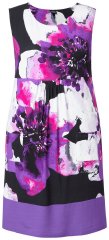 Ulla Popken 850175 Mouwloze jersey jurk met zakken Lila