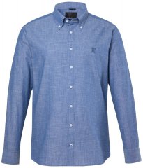 JP1880 850931 Chambray overhemd met lange mouwen Denimblauw TALL