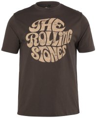 JP1880 851001 Rolling Stones Retro Logo T-shirt Hazelnoot