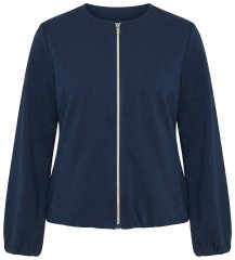 Ulla Popken 851040 Sweatvest met rits Donkerblauw