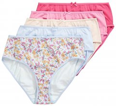 Ulla Popken 851140 Gebloemde slips 5-pack Roze