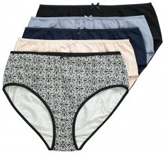 Ulla Popken 851687 Bedrukte slips 5-pack Lichtblauw