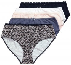Ulla Popken 851730 Bedrukte slips 5-pack Beige