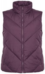 Ulla Popken 851833 Gewatteerd vest met opstaande kraag Bruin