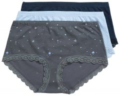 Ulla Popken 852249 Slips 3-pack Antraciet