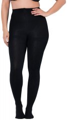 Ulla Popken 852349 Gestippelde panty Zwart
