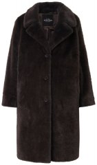 Ulla Popken 852605 Jas van imitatiebont Mahoniebruin