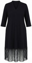 Ulla Popken 852937 Jersey jurk Zwart