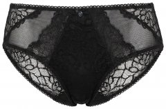 Ulla Popken 853040 Boxershorts met kant Zwart