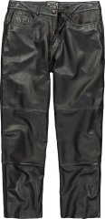 JP1880 853066 Leren broek met grote achterzakken Zwart