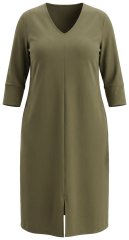 Ulla Popken 853510 Midi-jurk met zakken Kaki