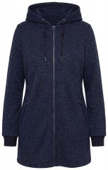 Ulla Popken 853577 Fleecejack Donkerblauw