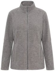 Ulla Popken 853668 Fleecejas met opstaande kraag Grijs