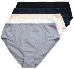 Ulla Popken 853698 Slips met kant 5-pack Zwart