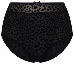 Ulla Popken 854551 Boxershorts met dierenprint Zwart
