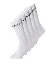 Jack & Jones Basic Logo Tennissokken Wit 5-pack