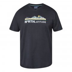 North Latitude Mountain T-Shirt V-Neck Zwart