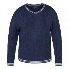 North Latitude V-Neck Knit Navyblauw
