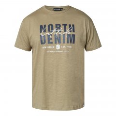 North Latitude T-Shirt Slub With Print Bruin/Beige