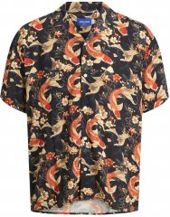 Jack & Jones Tokyo hawaiishirt met print donkerbruin