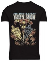 North Latitude 51349 T-shirt met Iron Man-print Zwart