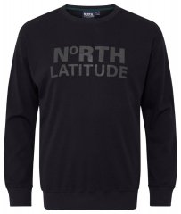 North Latitude 53123 Sweater met logo Zwart