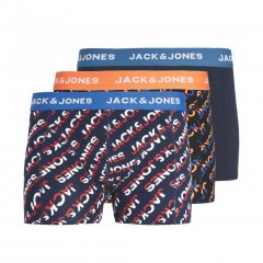 Jack & Jones Logo Trunks 3-Pack Navy Blazer