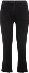 Ulla Popken Sarah Fringe Hem Jeans Black