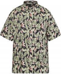 North Latitude 61357 Viscose Overhemd met All-Over Print Zwart