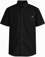 Motley Denim Zagreb Overhemd met korte mouw Zwart