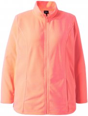 Ulla Popken Modular Fleece Zip Front Jacket Neon Pink