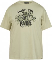 North Latitude 61315 T-Shirt Met Print Licht Stofgroen