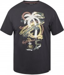 North Latitude 61360 T-Shirt Met Print Zwart