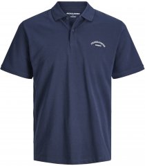 Jack & Jones College Logo Short Sleeve Polo Shirt Blue