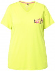 Ulla Popken Wild Antibacterial Short Sleeve Tee Lime
