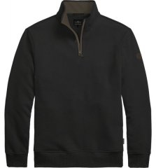 Double Outfitters MTOP-1163 Sweater met halve rits Zwart