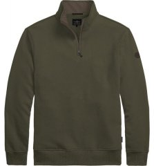 Double Outfitters MTOP-1163 Sweater met halve rits Kaki