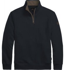 Double Outfitters MTOP-1163 Sweater met halve rits Navyblauw