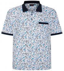 Espionage P224 polo met vogelprint