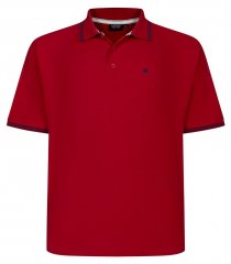 Espionage P232 Pique polo rood/navyblauw