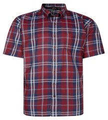 Espionage SH447 Geruit overhemd burgundy