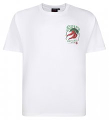 Espionage T457 Spicy Chilli Bedrukt T-shirt wit
