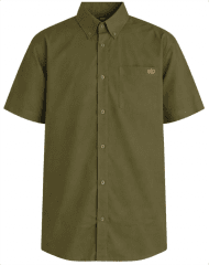 Motley Denim Zagreb Overhemd met korte mouw Donker khaki
